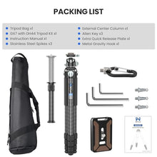 Load image into Gallery viewer, WEYLLAN Heavy Duty Carbon Fiber Tripod for Camera, 10-Layer Tube, DSLR Tripod Ball Head, Max Load 20kg
