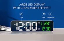 Load image into Gallery viewer, (White-Frame) 10.3 Inches LED Music Alarm Clock, High Contrast Sharp Display Wall Mount/Tabletop Alarm Clock Easy for Vision Impairment
