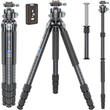 Load image into Gallery viewer, WEYLLAN Heavy Duty Carbon Fiber Tripod for Camera, 10-Layer Tube, 29mm Leg with DSLR Tripod Ball Head, Max Load 20kg
