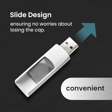 Load image into Gallery viewer, MMOMENT MU39 64GB USB 3.1 Gen1 Flash Drive, Read Speed up to 100MB/s, Retractable Design Thumb Drive
