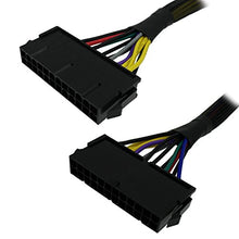 Load image into Gallery viewer, COMeap 24 Pin to 14 Pin ATX PSU Main Power Adapter Braided Sleeved Cable for IBM Lenovo PCs and Servers 12-inch(30cm) (Long Type)
