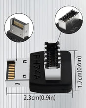 Load image into Gallery viewer, COMeap USB C Motherboard Adapter?USB 3.2 Type E 90 Degree Front Panel Internal Connector Header Converter for Motherboard Black C
