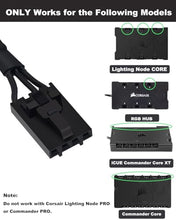 Load image into Gallery viewer, COMeap 4 Pin RGB Adapter for Corsair Commander Pro, RGB Hub, Commander Core XT and Lighting Node Pro, 4pin RGB Splitter Sleeved Cable, Connect to 5V 3-Pin ARGB Devices 7-in (Pack of 2
