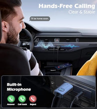 Load image into Gallery viewer, KAIY Bluetooth Aux Adapter for Car, AUX to Bluetooth 5.3 Receiver Hands-Free Calling, 3.5mm Wireless Audio Receiver USB-Powered, USB 2.0 to 3.5mm Jack Compatible with Car Speakers/Home Stereo

