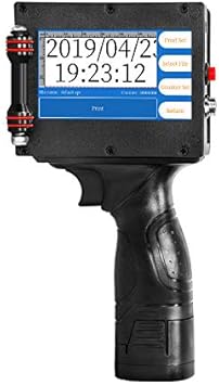 PEKOKO LB100S Intelligent Portable Hand Jet Handheld TIJ Thermal Inkjet Printer 12.7mm Online QR Bar Batch Date Number Coding Machine for Carton Box,Food Package,Drink Bottle