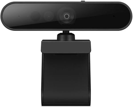 Lenovo HD 1080p Webcam (510 FHD)- Black w/ 4X Digital Zoom, 95° Wide Angle, 360° Rotation Pan & Tilt, Dual Microphones & Windows Hello