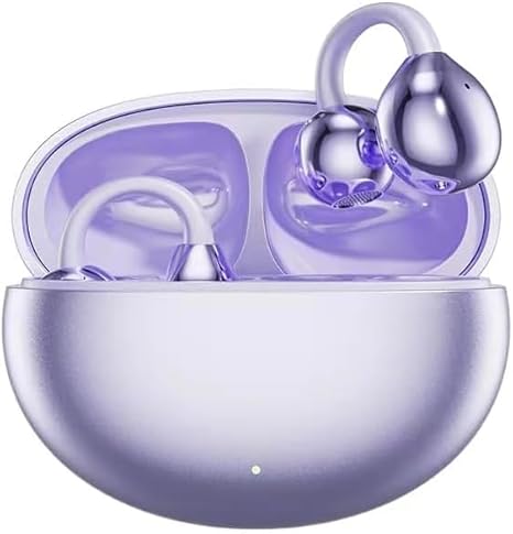 Language Translation Earbuds, 3-in-1 Free-Clip Translator Earbuds, 144-language Real-time Two-Way Translation Device, HD Sound, Long Battery Life, iOS and Android, Ideal for Travel & Business, Purple