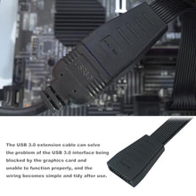 Load image into Gallery viewer, COMeap (2-Pack) USB 3.0 Header Extension Cable, Small Mini USB 3.0 19/20 Pin Internal Adapter for Motherboard 5.9-inch (15cm)
