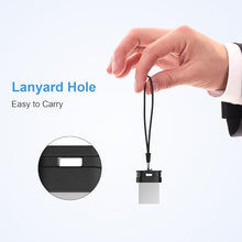 Load image into Gallery viewer, RAOYI USB Stick 128GB USB 3.0 Flash Drive with Lanyard,128G Mini Fit Memory Stick Ultra Slim Thumb Drive Zip Drive for PC Desktop-Black
