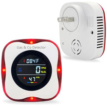 Load image into Gallery viewer, Plug in Carbon Monoxide &amp; Natural Gas Detectors, KH Alert Combination CO Detector &amp; Combustible Gas Detector with Temperature Humidity, Portable CO &amp; Natural Gas Detector with Sound Light Warning
