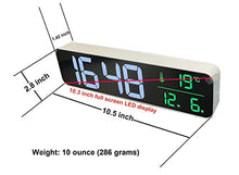 Load image into Gallery viewer, (White-Frame) 10.3 Inches LED Music Alarm Clock, High Contrast Sharp Display Wall Mount/Tabletop Alarm Clock Easy for Vision Impairment
