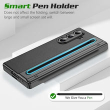 Load image into Gallery viewer, Hovisi for Samsung Galaxy Z Fold 7 Case with [S Pen] [with Hinge Protective &amp; Screen Protector] Leather Back Case, Protective Phone Case for Samsung Galaxy Z Fold 7 5G Phone Case with S Pen Black
