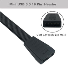 Load image into Gallery viewer, COMeap (2-Pack) USB 3.0 Header Extension Cable, Small Mini USB 3.0 19/20 Pin Internal Adapter for Motherboard 5.9-inch (15cm)
