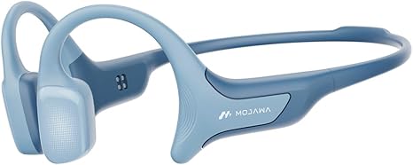 HaptiFit Terra Advanced Smart Sports Wearable, Open Ear Bluetooth Bone Conduction Headphones with Mic and 32GB MP3, Waterproof Wireless Earphones for Workouts, Swimming and Running, Blue