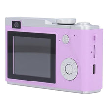 Load image into Gallery viewer, 48MP Digital Camera, 1080P Compact Selfie Camera with 2.4 Inch Screen, 16x Zoom and Anti Shake for Travel, Retro Style Portable Digital Video Camera with Fill Light (Purple)_2301
