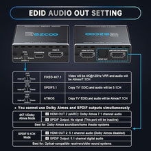 Load image into Gallery viewer, 4K@120Hz HDMI 2.1 eARC Audio Extractor 1 in 1 Out Support VRR ALLM HDCP2.3 ARC eARC HDR CEC SPDlF Optical Audio Out Digital EDID for PS5 Xbox NVIDIA AMD_976
