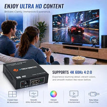 Load image into Gallery viewer, 4K@60 HDMI Splitter 1 in 2 out 1X2 Powered Splitter for Dual Monitors by J-Tech Digital [JTD-MINI-1X2SP], KxMINI_766
