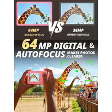 Load image into Gallery viewer, 4K 64MP Compact Travel Digital Camera for Teens Adult Beginner, Barbie Pink, Red_656
