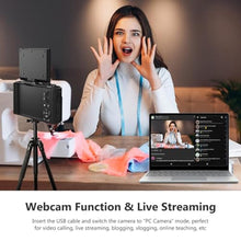 Load image into Gallery viewer, 4K Digital Camera for Photography, 64MP Vlogging Camera for YouTube with 3" 180 Flip Screen, 18X Digital Zoom Point and Shoot Camara with 32GB Micro SD Card for Beginner (Black), YLWCBlack_1491
