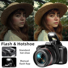 Load image into Gallery viewer, 4K Digital Camera for Photography &amp; Video, 12X Optical Zoom Camera with Flip Screen, 64MP WiFi Touch Screen Vlogging Camera with Flash, 64GB Card, 1700mAH Battery - Black_2297

