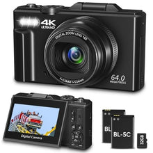 Load image into Gallery viewer, 4K Digital Camera for Photography with WiFi &amp; 18X Digital Zoom, Black_1
