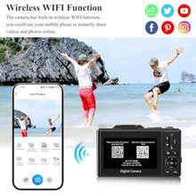 Load image into Gallery viewer, 4K Digital Camera for Photography with WiFi &amp; 18X Digital Zoom, Black_196
