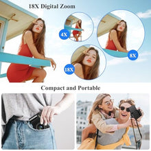 Load image into Gallery viewer, 4K Digital Camera for Photography with WiFi &amp; 18X Digital Zoom, Black_197
