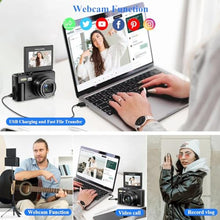 Load image into Gallery viewer, 4K Digital Camera for Photography with WiFi &amp; 18X Digital Zoom, Black_198
