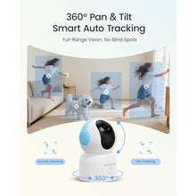 Load image into Gallery viewer, 4K Indoor 360 PT Security Camera, Dual-Band WiFi with 64GB Memory Card, Blue_1960
