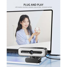Load image into Gallery viewer, 4K UHD Ring Light Webcam for PC, 1080P Web Camera with Dual AI Noise-Cancelling Mics, Auto Light Correction, Privacy Cover, 73FOV, PDAF Autofocus, Privacy Cover, for Streaming, Conference, Zoom_1

