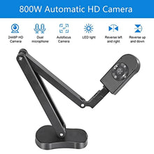 Load image into Gallery viewer, 4K USB Document Camera for Teacher, 8MP Webcam &amp; Visualiser for A3 Size with Dual Microphones, 3-Level LED Light, Image Invert, Foldable for Live Demo, Work with Windows, macOS and Chrome OS, Black_1038
