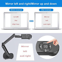 Load image into Gallery viewer, 4K USB Document Camera for Teacher, 8MP Webcam &amp; Visualiser for A3 Size with Dual Microphones, 3-Level LED Light, Image Invert, Foldable for Live Demo, Work with Windows, macOS and Chrome OS, Black_1040
