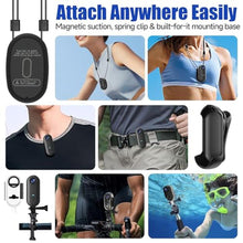 Load image into Gallery viewer, 4K WIFI POV Action Body Camera 64GB, Thumb Size Mini Bodycam, Waterproof Magnetic Wearable Hand-free Portable Sports Action Cameras, Snapcam Mount Anywhere for Cycling, Skiing, Swimming, Walking, black_159
