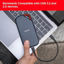 Load image into Gallery viewer, 4TB SANDISK Extreme PRO Portable SSD with USB4, Up to 3800 MB/s Read and 3700MB/s Write, USB-C, USB 3.2, Backwards Compatible, IP65 Water and Dust Resistance - SDSSDE82-4T00-G25, Black_1496
