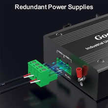 Load image into Gallery viewer, 5 Port 100Mb Unmanaged Industrial Switch, with 15W Power Supply, DIN Rail, Grey_6322
