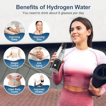 Load image into Gallery viewer, 5000PPB Hydrogen Water Bottle Generator 3 in 1 Hydrogen Water Generator Machine with SPE &amp; PEM Technology Portable Hydrogenated Water Bottle Inhalation for Healthy Hydration/Black_5418

