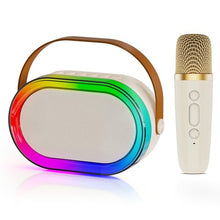 Load image into Gallery viewer, HWWR Karaoke Machine for Kids Adults, Portable Bluetooth Speaker Mini Karaoke Machine with Wireless Microphones &amp; LED Lights for Home Parties,Easter Christmas Birthday Gifts for Girls Boys Age 3-12+
