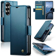 Load image into Gallery viewer, Taneny Designed for Samsung Galaxy Z Fold 7 Case (2025),PU Leather Wallet Flip Folio Case with Card Holder RFID Blocking Kickstand Shockproof Phone Cover for Samsung Galaxy Z Fold 7 5G (Blue)
