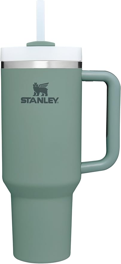 Stanley Quencher H2.0 Soft Matte Collection, Stainless Steel Vacuum Insulated Tumbler with Lid and Straw for Iced and Cold Beverages, Shale Soft Matte, 40 OZ / 1.18 L