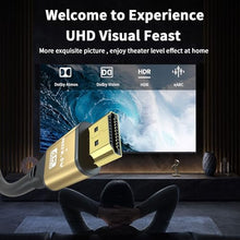 Load image into Gallery viewer, jojobnj HDMI Cable 100ft, 4K@60Hz, 18Gbps High Speed HDMI 2.0 Cord, Ultra HD,Ethernet Audio Return,Video 4K,1080p,3D,Arc, HDR Compatible with Xbox,PS5/PS4,HDTV,Laptop ect(Gold)
