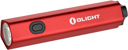 OLIGHT Diffuse Rechargeable EDC Pocket Flashlight, 700 Lumens USB-C Charging Keychain Flashlights, High-Performance LED Light, AA Flashlight for Outdoor and Night Working(Red)