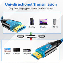 Load image into Gallery viewer, DGHUMEN 65Ft Fiber Optic HDMI Cables 8K 48Gbps, [UPGATED] Metal Armor Jacket, Ultra High Speed HDMI 2.1 Cable, 8K@60Hz 4K@120Hz, Compatible for PlayStation 5 PC HDTV, Male-to-Male (65Feet)
