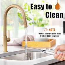 Load image into Gallery viewer, Nahida Silver Milk Frother Wand for Coffee, Frother Handheld Rechargeable Electric Whisk with 3 Heads 3 Speeds Drink Mixer Coffee Frother Foam Maker For Latte, Cappuccino, Hot Chocolate, Egg
