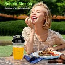 Load image into Gallery viewer, Nahida Blender for Smoothies, 1200W Smoothie Blender for Ice Crushing, Blenders with (2) 6-Fin Blades, Personal Blenders for Kitchen with 23oz, 32oz, 37oz Easy Go Cups for Juices, Silver
