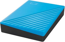 Load image into Gallery viewer, WD 4TB My Passport, Portable External Hard Drive, Blue, backup software with defense against ransomware, and password protection, USB 3.1/USB 3.0 compatible - WDBPKJ0040BBL-WESN
