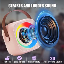 Load image into Gallery viewer, ZERFUN Mini Karaoke Machine Microphone for Kids Adults, Wireless Microphones Rechargeable with Bluetooth Speaker, Toys Gifts Presents for Girls Toddler Birthday Christmas, Pink

