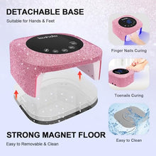 Load image into Gallery viewer, UV Nail Lamp 54W, Cordless Gel UV Led Nail Lamp for Gel Nail Polish, Rechargeable UV Nail Light Nail Dryer with 4 Timer and LCD Display, Professional Fast Curing Lamp Nail Art Tools with Rhinestone

