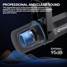 Load image into Gallery viewer, FDUCE SL40 USB/XLR Dynamic Microphone for Podcasting, Gaming, Live Streaming and Recording, Built-in Headphone Output, LED Mute Button, All Metal, Voice Isolation Technology
