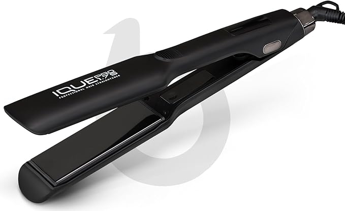 Hair Straightener and Curler 2 in 1 Flat Iron Hair Straightener Hair Styling Tools – Titanium Flat Iron with Ionic Function, Adjustable Temperature – LCD Display Hair Curling Iron (1.75)