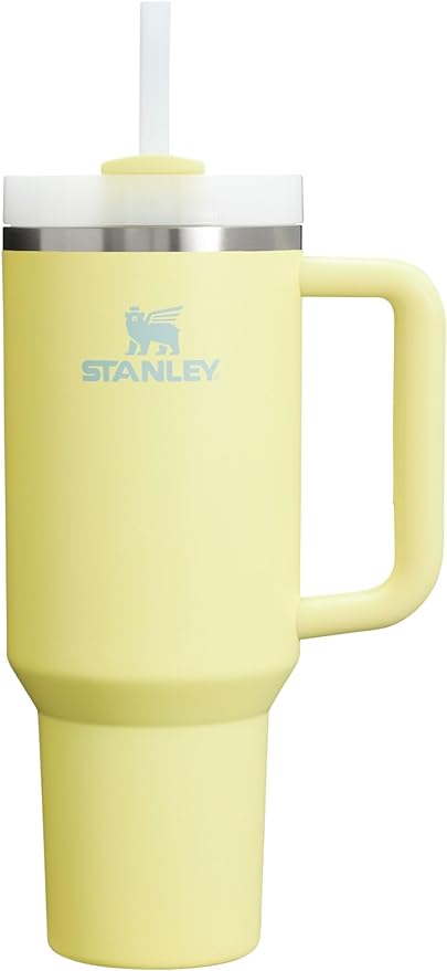 Stanley Quencher H2.0 FlowState Stainless Steel Vacuum Insulated Tumbler with Lid and Straw for Water, Iced Tea or Coffee, Smoothie and More, Pomelo, 40oz